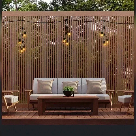 Feit Electric 12ft LED Outdoor Fence String Lights, 10 Sockets, 12pc. E26 Base - Picture 2 of 7